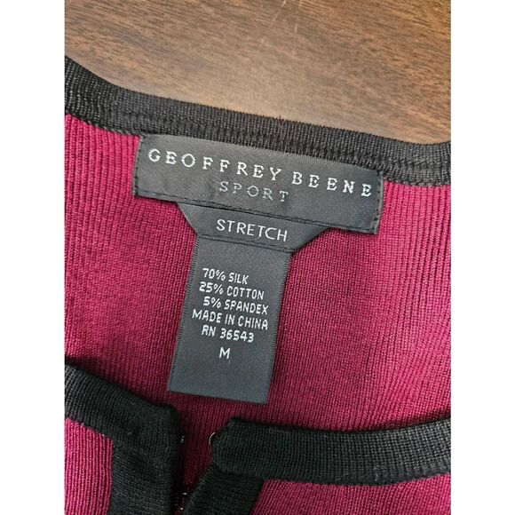 Geoffrey Beene Red Silk Blend Sweater Set Size Medium - Picture 4 of 6